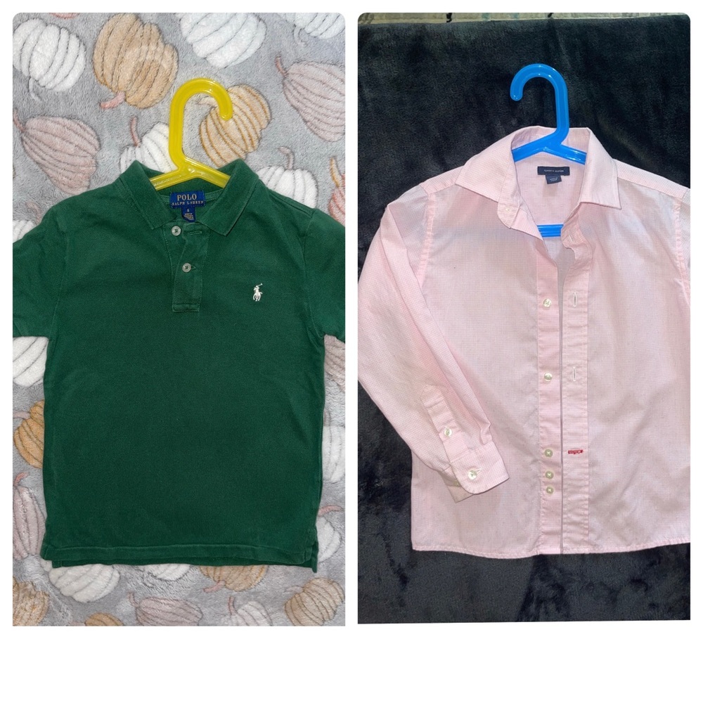 Boys Ralph Lauren & Tommy Hilfiger shirts size 6